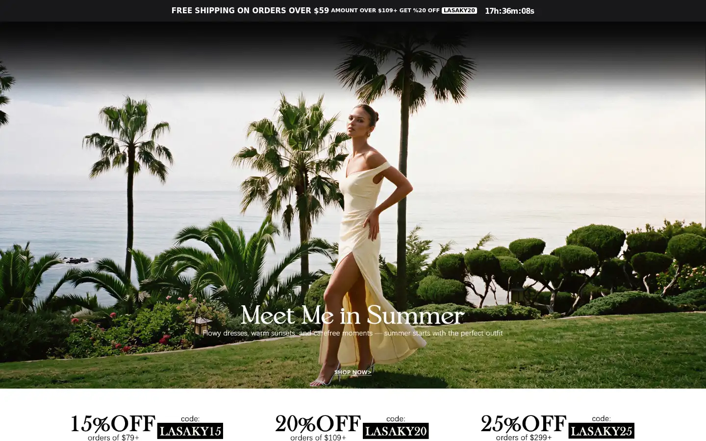 Screenshot of lasaky.com