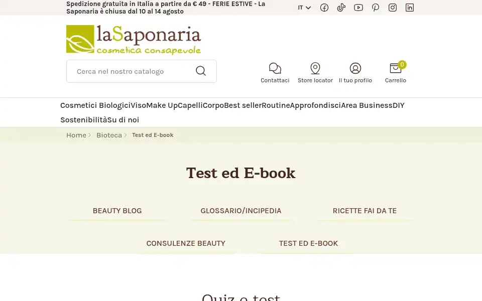 Screenshot of lasaponaria.it