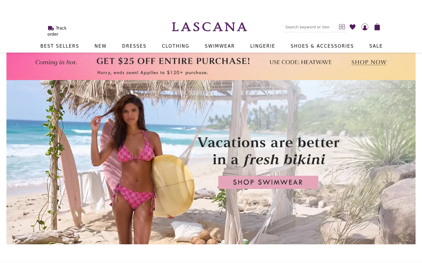 Screenshot of lascana.com
