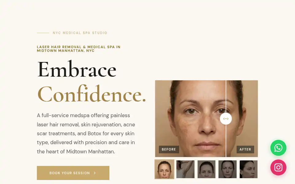 Screenshot of laserandme.com