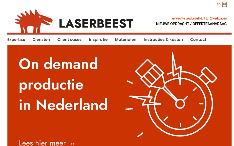 Screenshot of laserbeest.nl