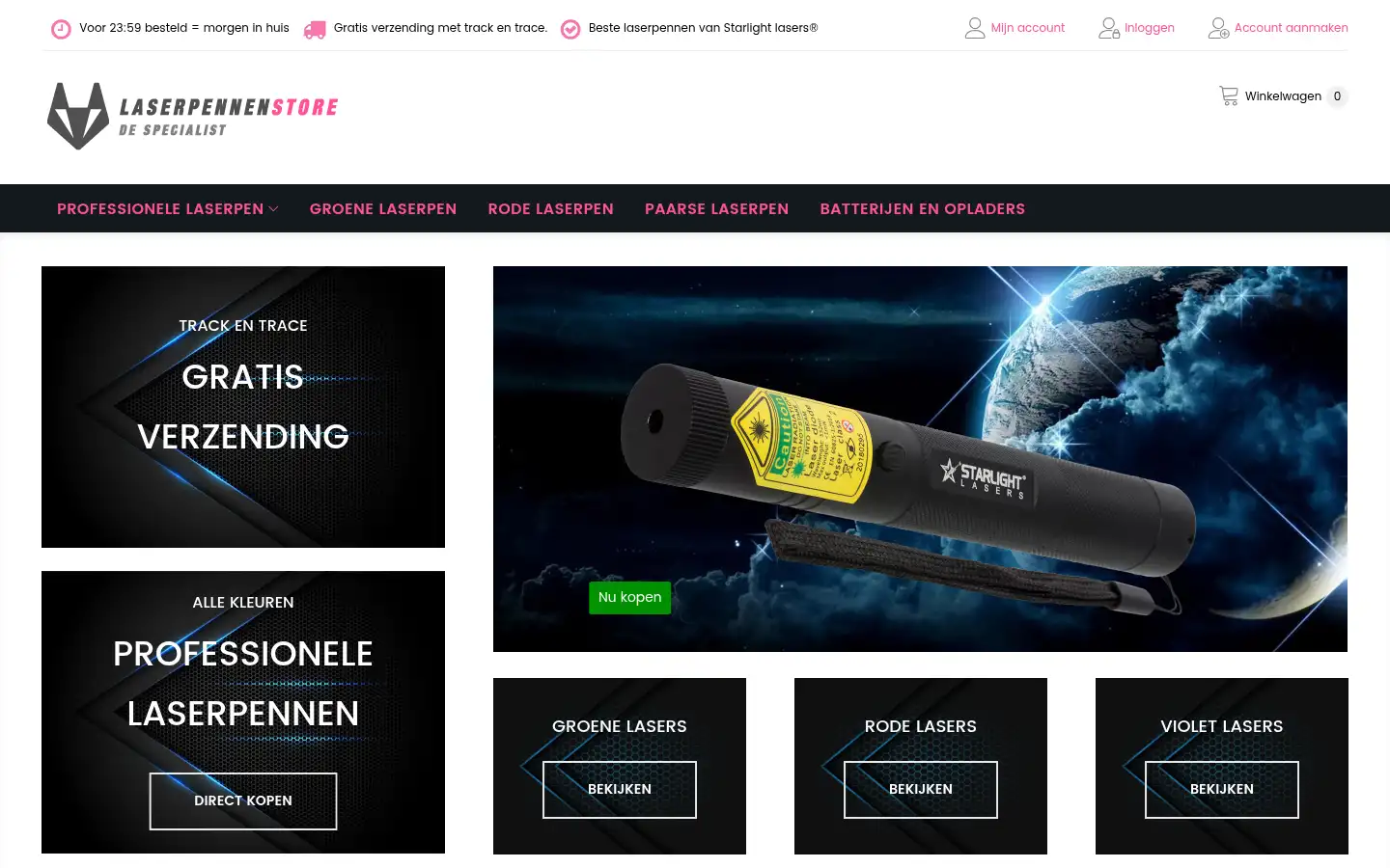 Screenshot of laserpennenstore.nl