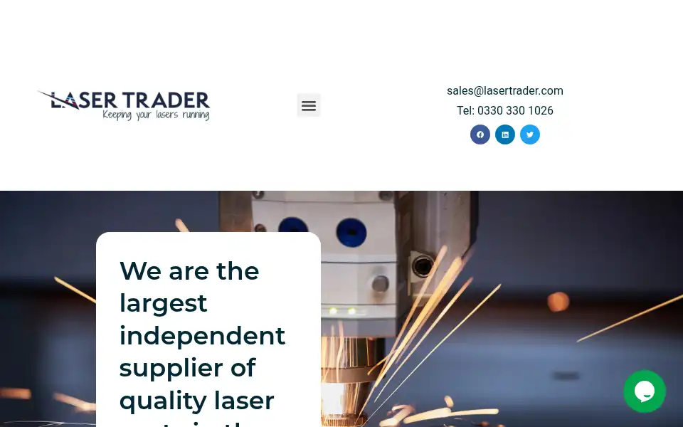 Screenshot of lasertrader.co.uk