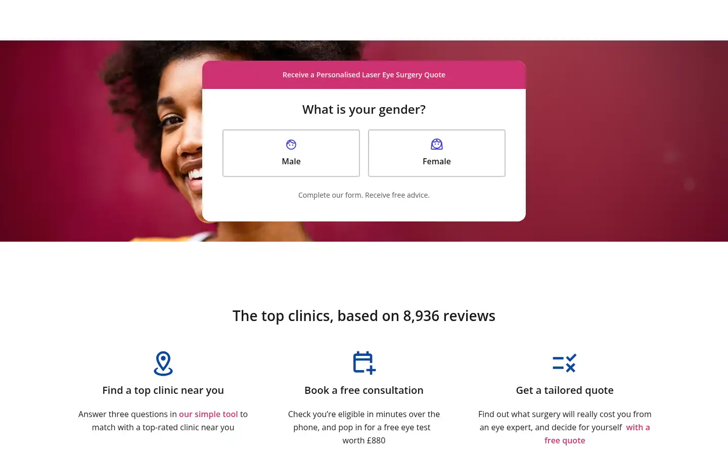 Screenshot of lasik-eyes.co.uk