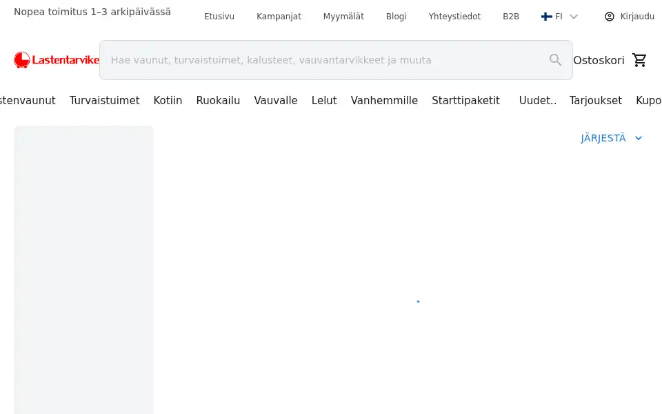 Screenshot of lastentarvike.fi