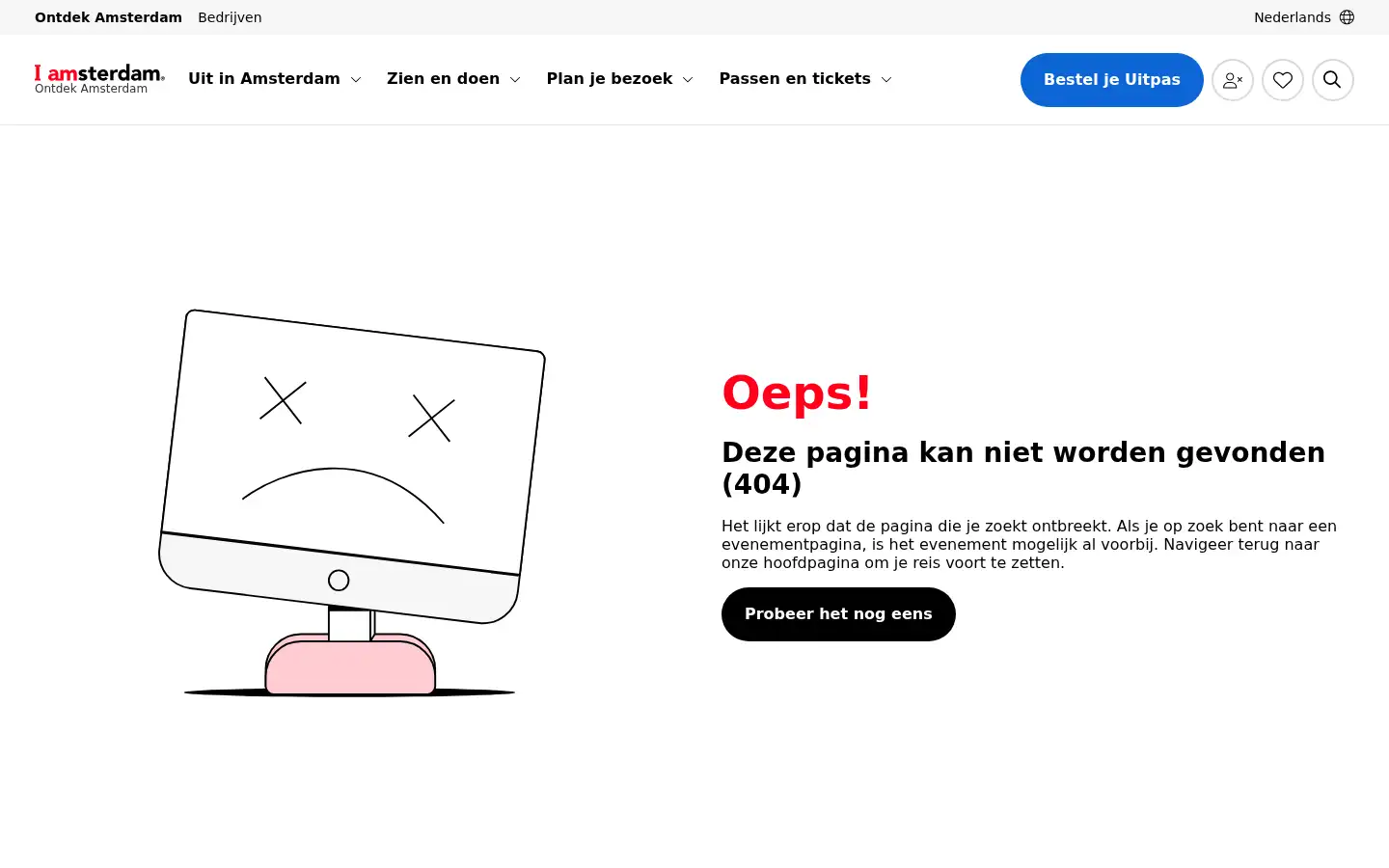Screenshot of lastminuteticketshop.nl