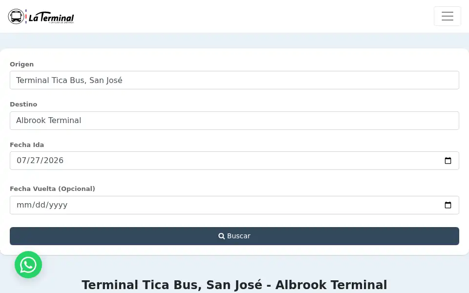 Screenshot of laterminalcostarica.com