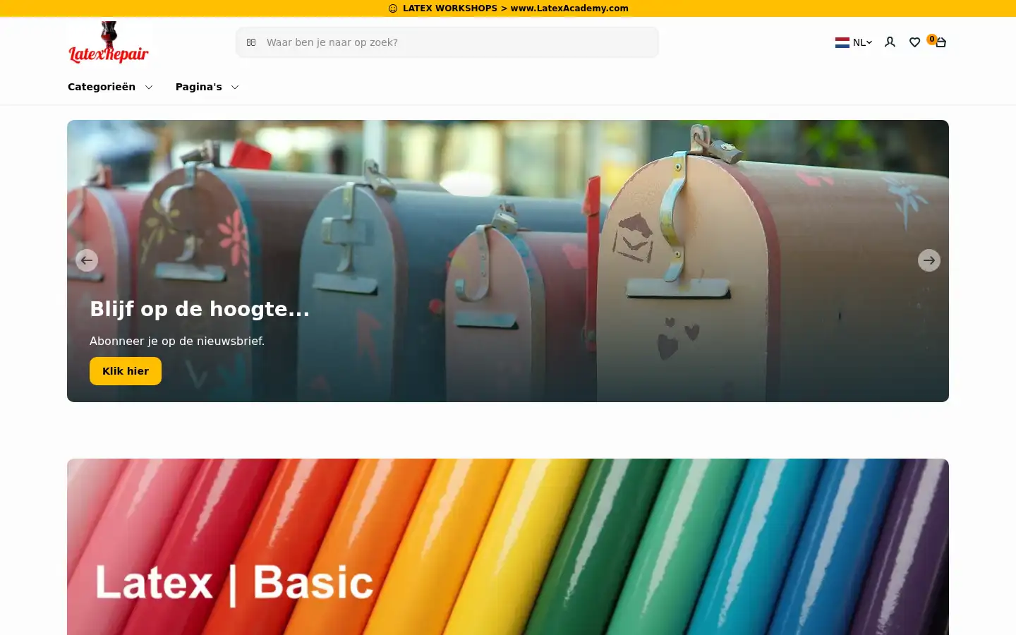Screenshot of latexrepair.nl