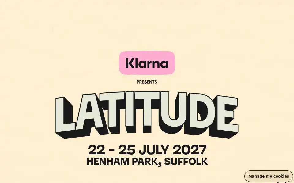 Screenshot of latitudefestival.com