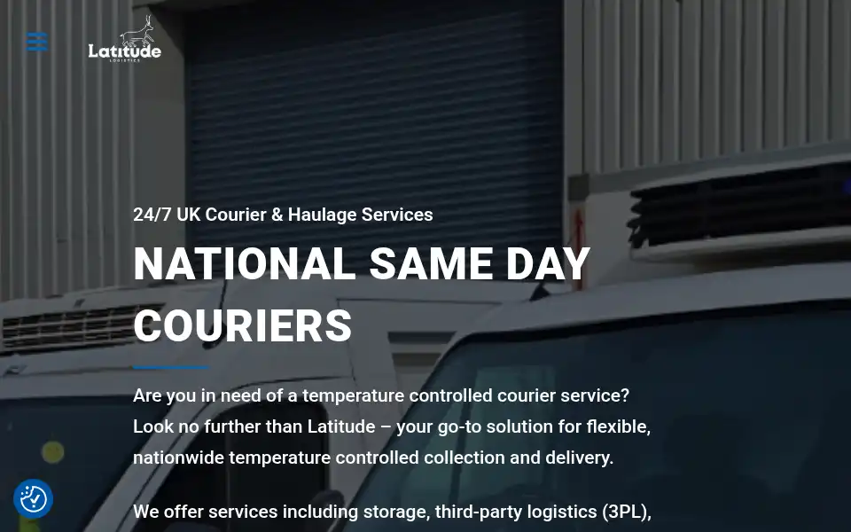 Screenshot of latitudelogistics.co.uk