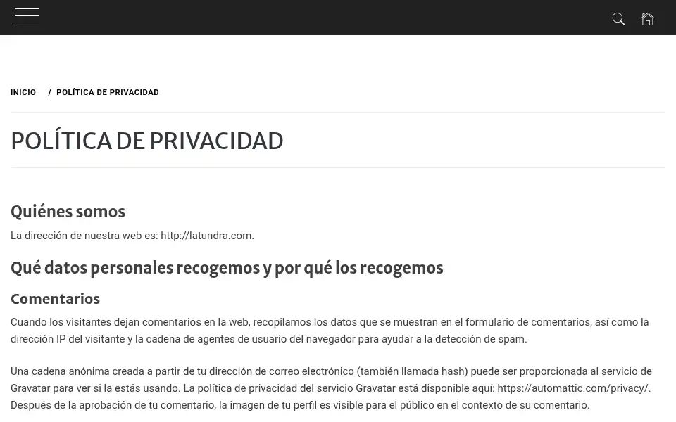 Screenshot of latundra.com