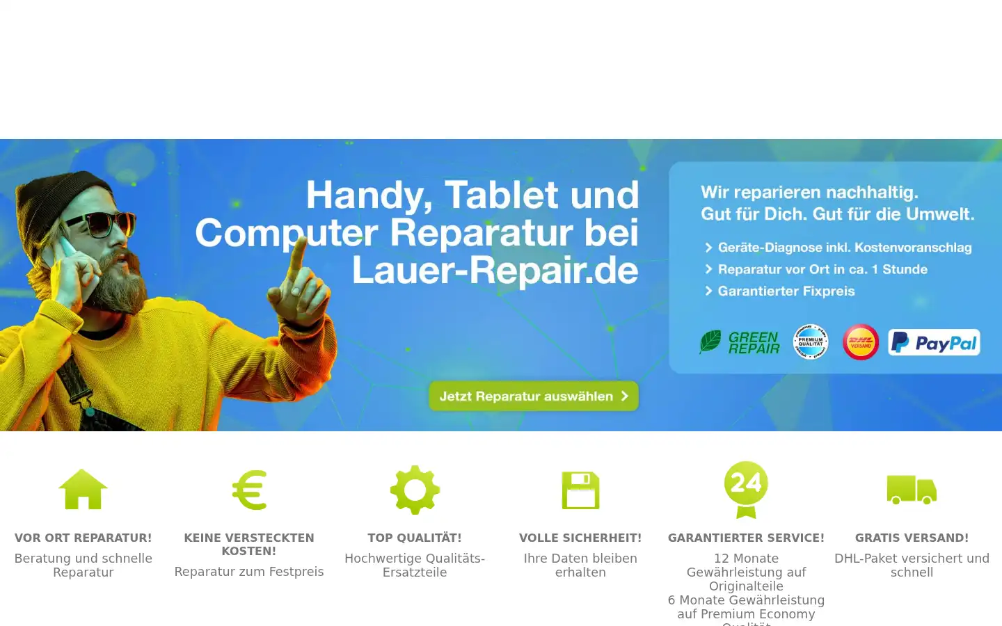 Screenshot of lauer-repair.de