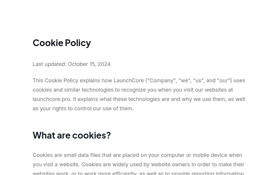 Screenshot of launchcore.pro