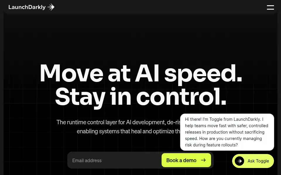 Screenshot of launchdarkly.com