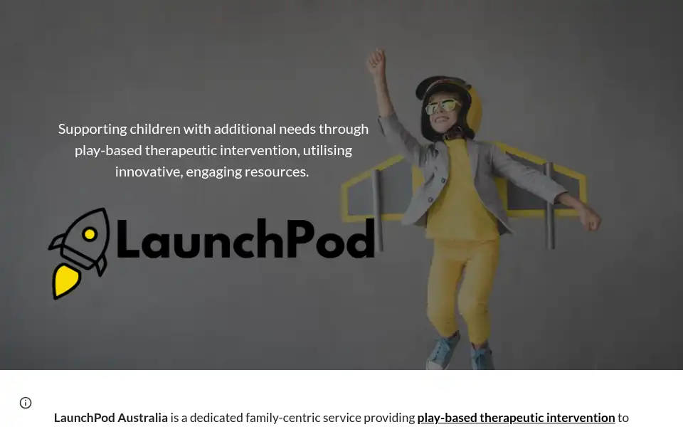Screenshot of launchpod.com.au