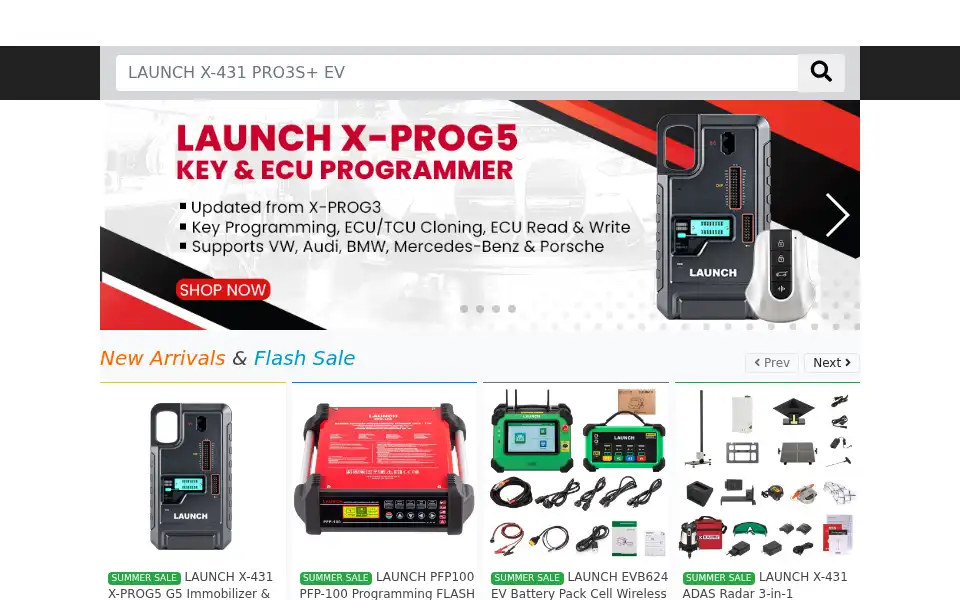 Screenshot of launchx431.fr