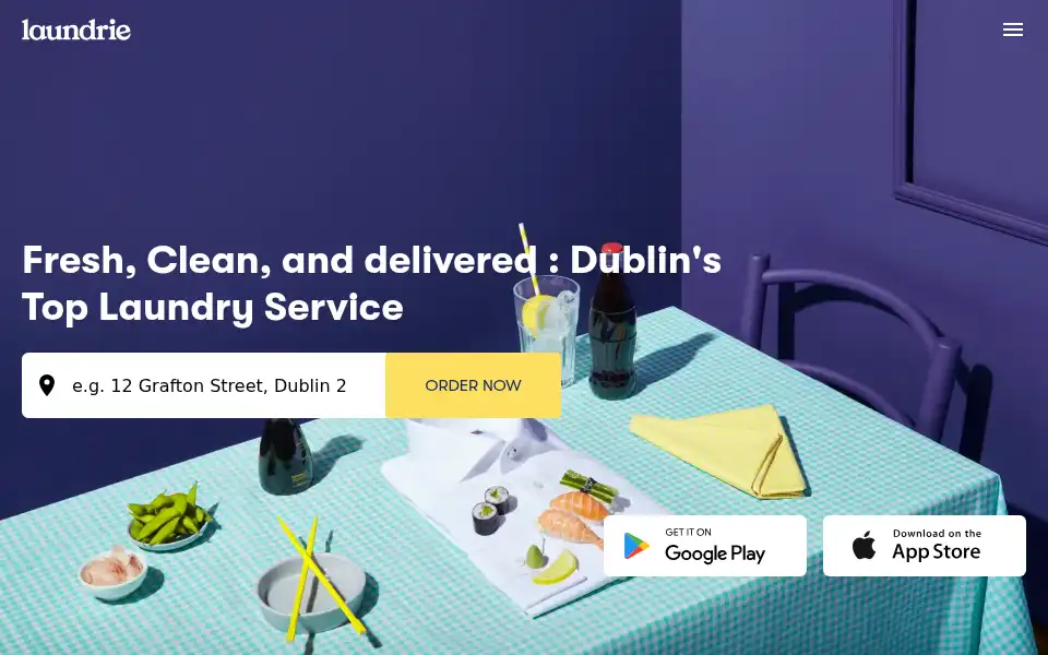 Screenshot of laundr.ie