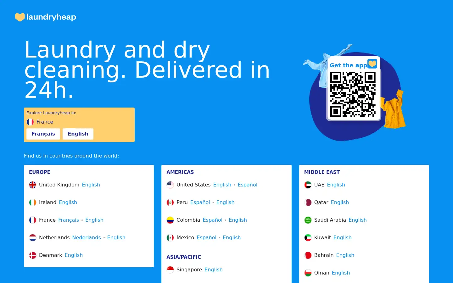 Screenshot of laundryheap.com