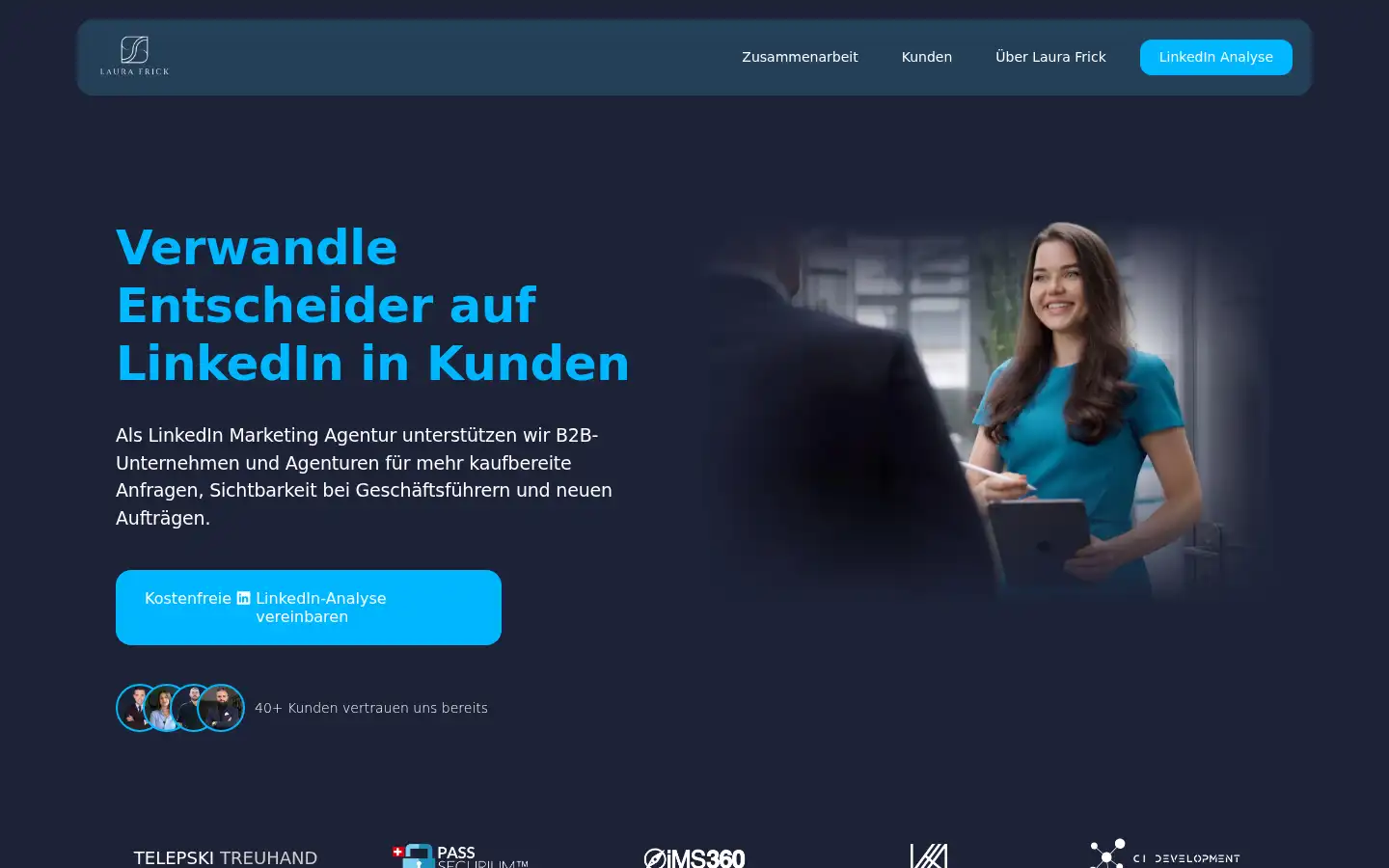 Screenshot of laurafrick.de