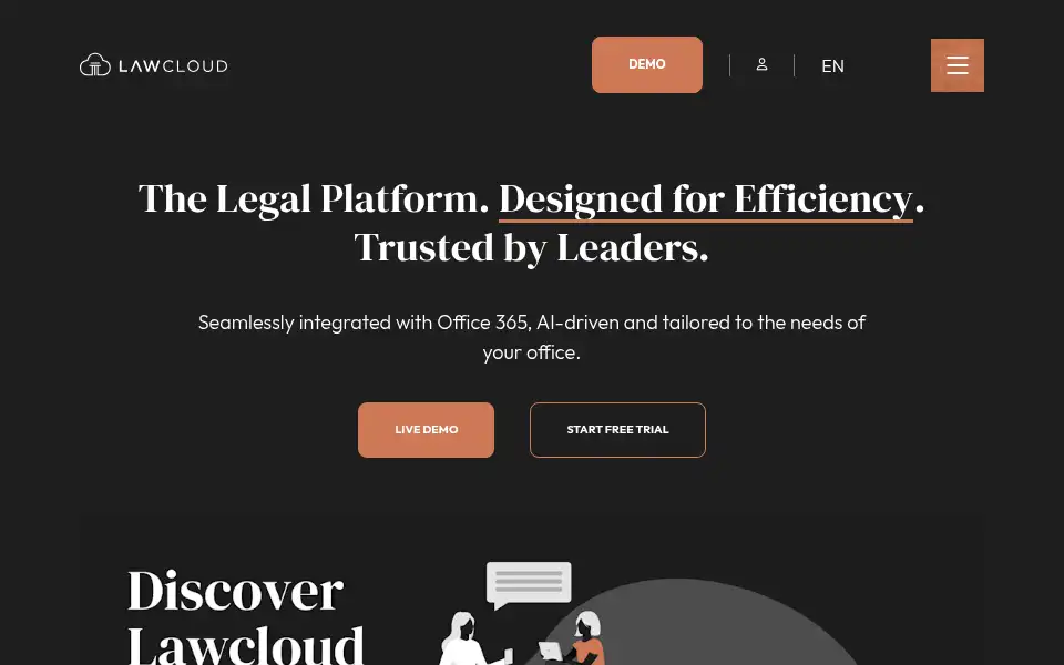Screenshot of law.cloud