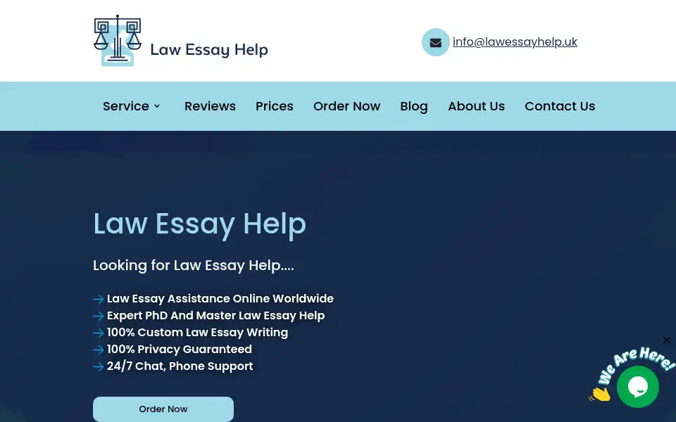 Screenshot of lawessayhelp.uk