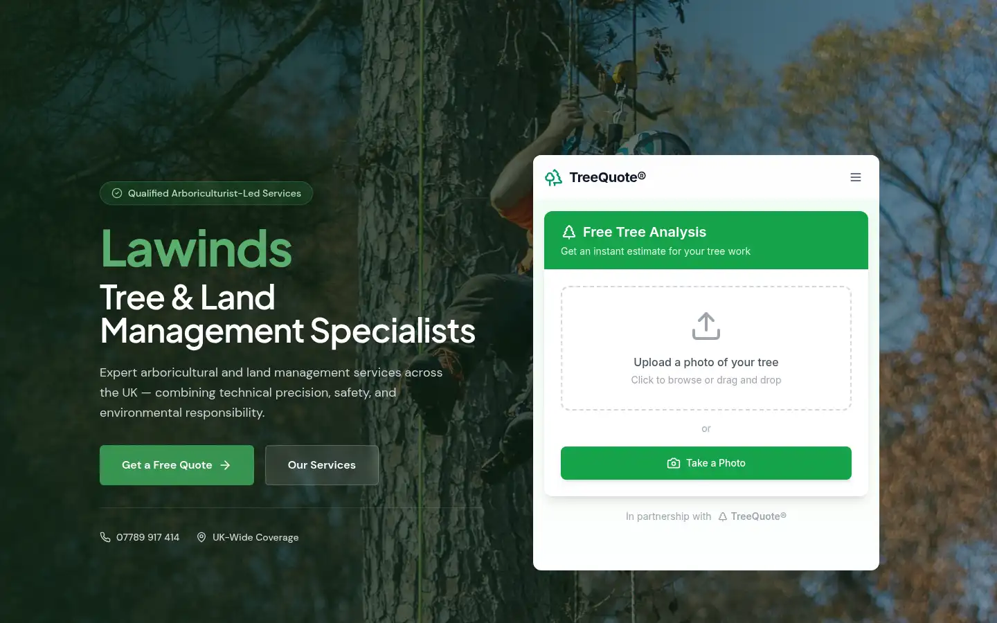 Screenshot of lawinds.co.uk