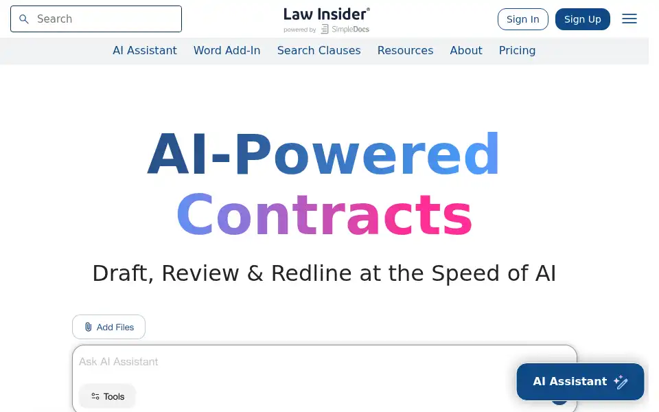Screenshot of lawinsider.com