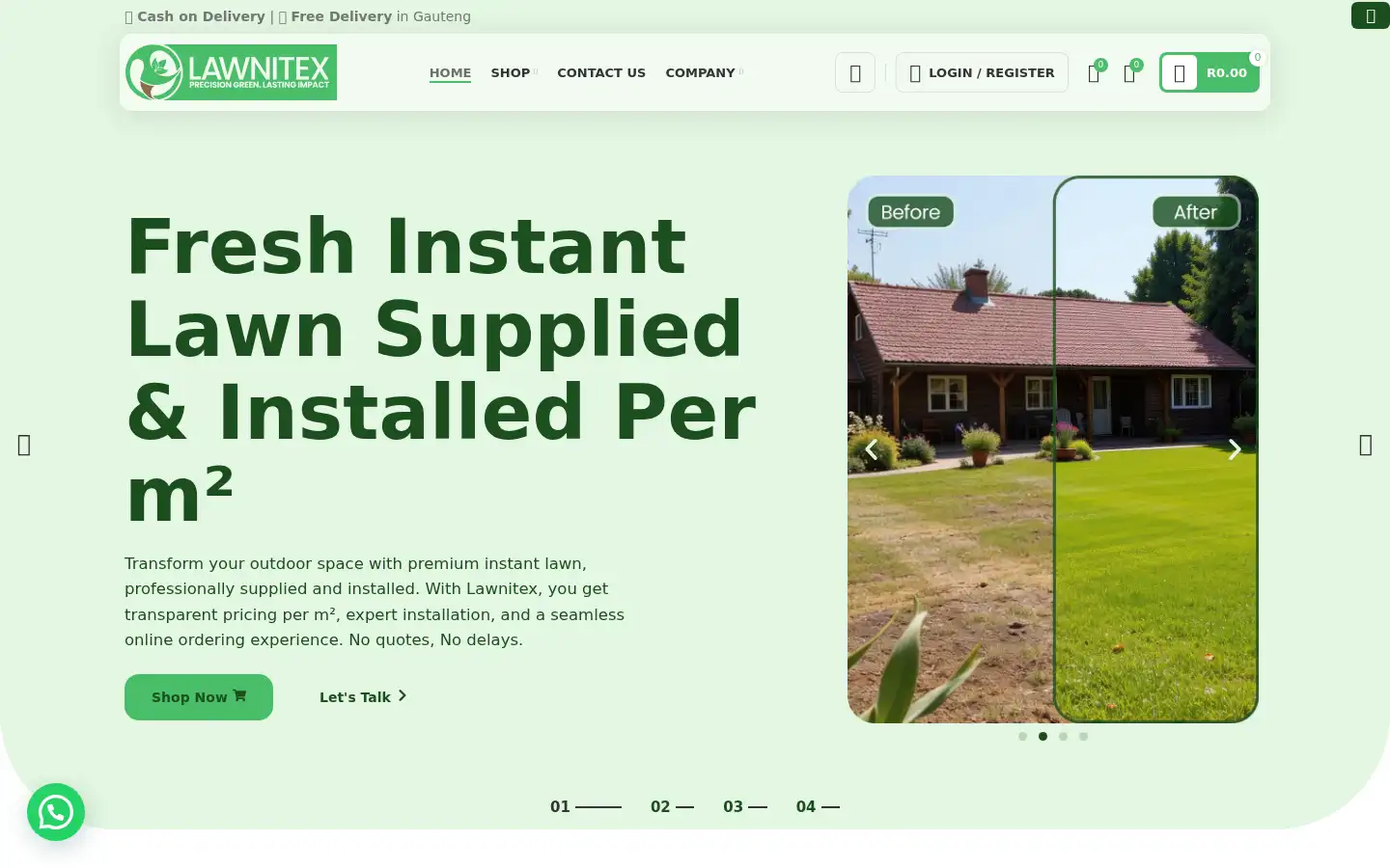 Screenshot of lawnitex.co.za