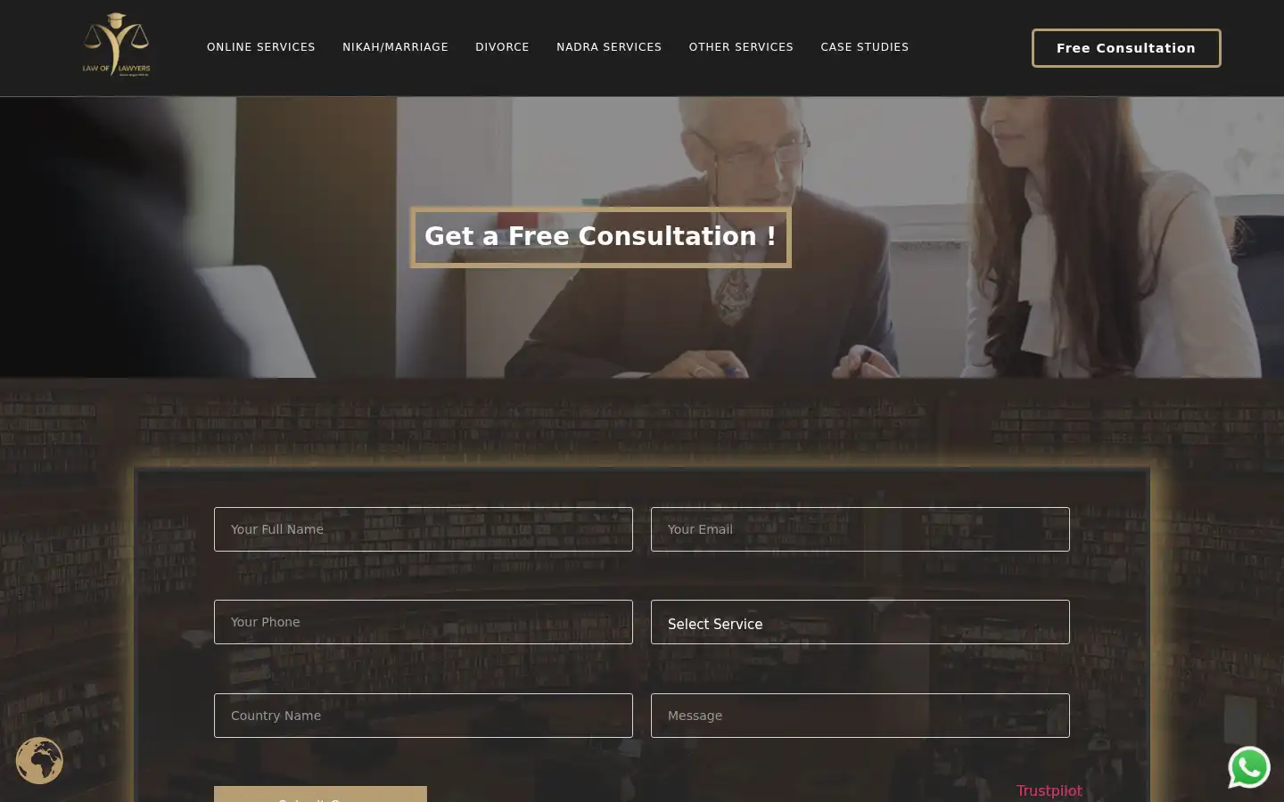 Screenshot of lawoflawyers.com