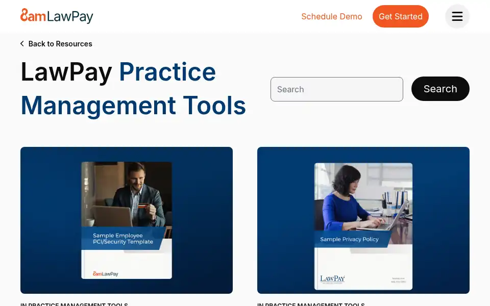 Screenshot of lawpay.com