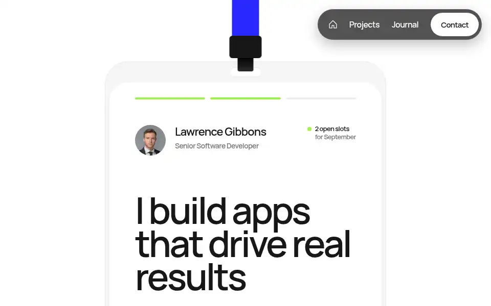 Screenshot of lawrencegibbons.com