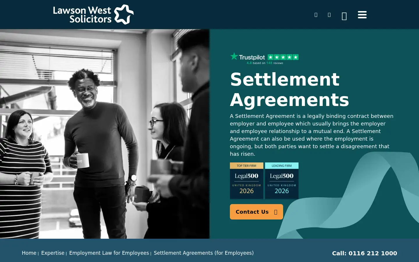 Screenshot of lawson-west.co.uk