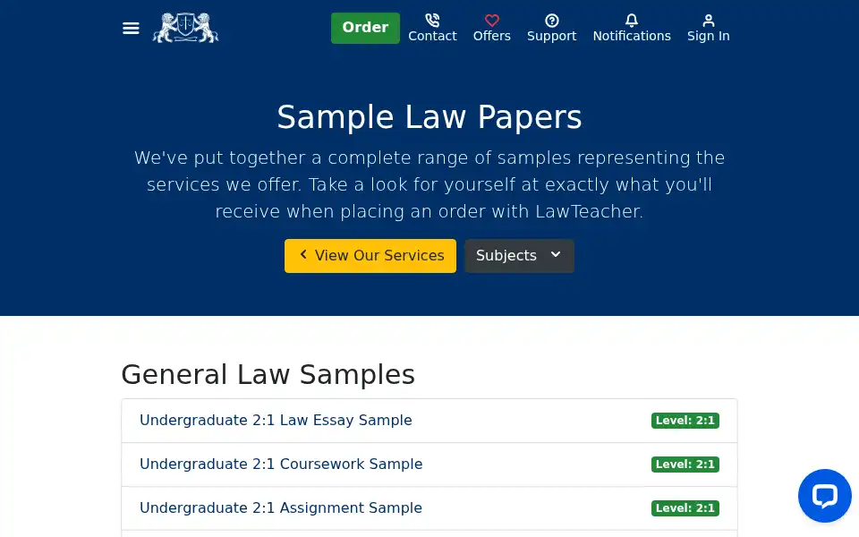 Screenshot of lawteacher.net