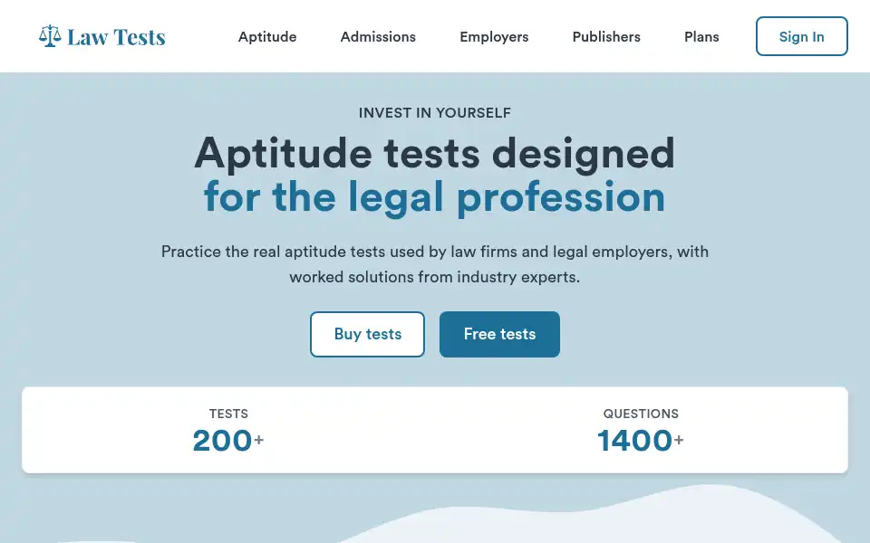Screenshot of lawtests.com