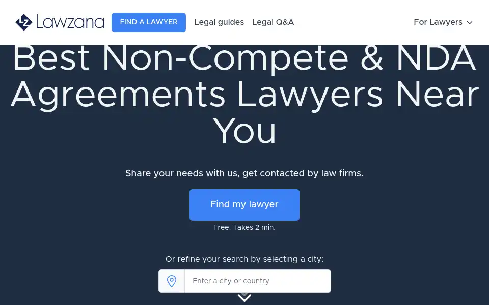 Screenshot of lawzana.com