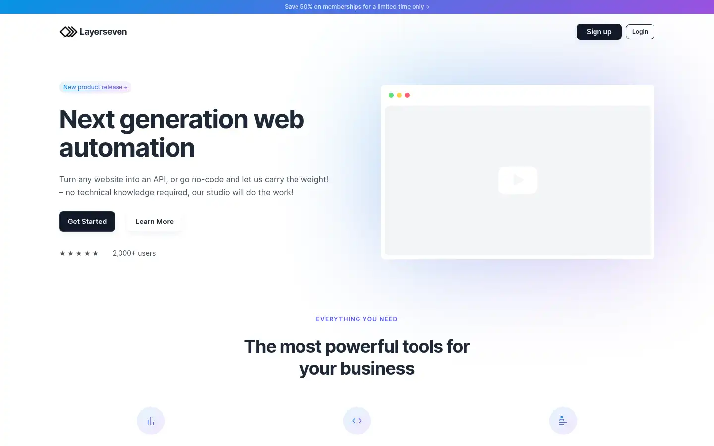 Screenshot of layerseven.ai