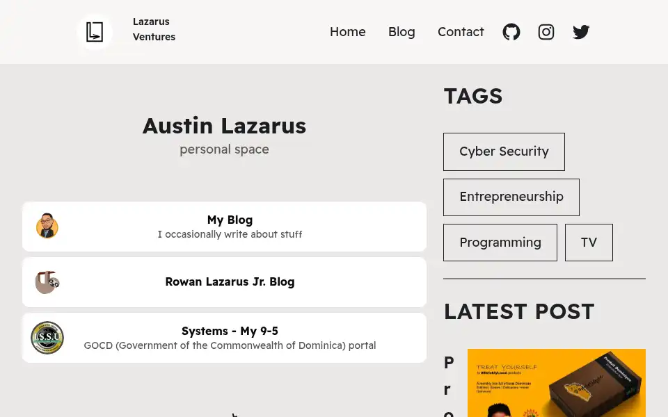 Screenshot of lazarusvc.com
