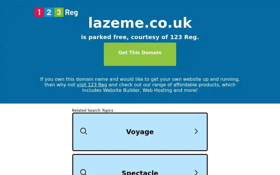 Screenshot of lazeme.co.uk