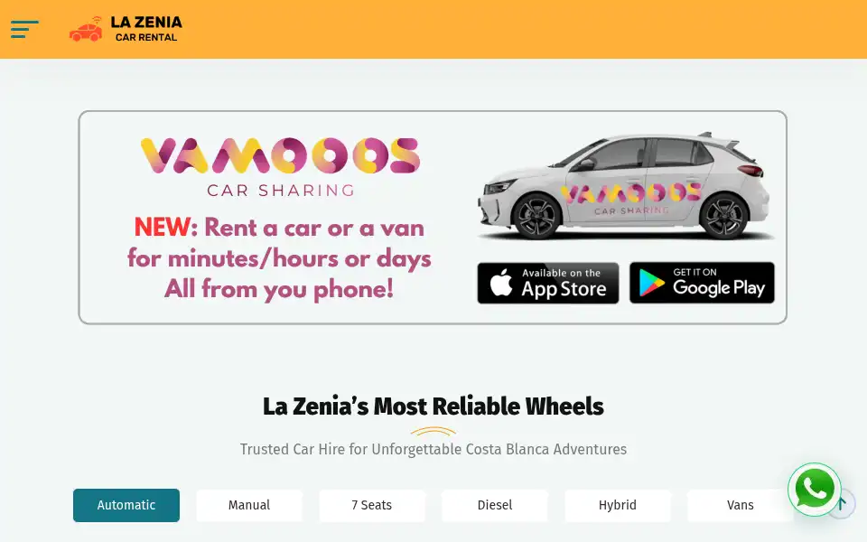 Screenshot of lazeniacarrental.com