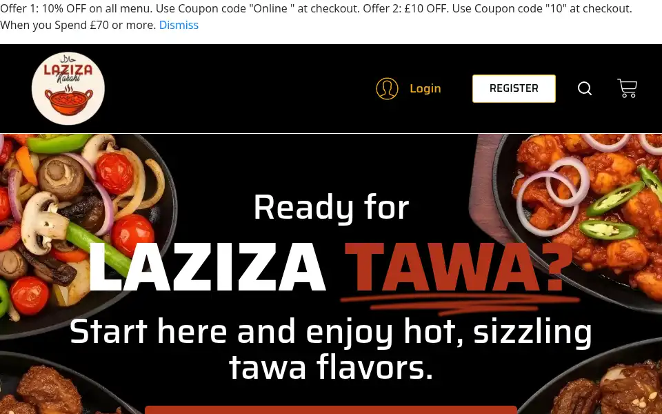 Screenshot of lazizakarahi.co.uk