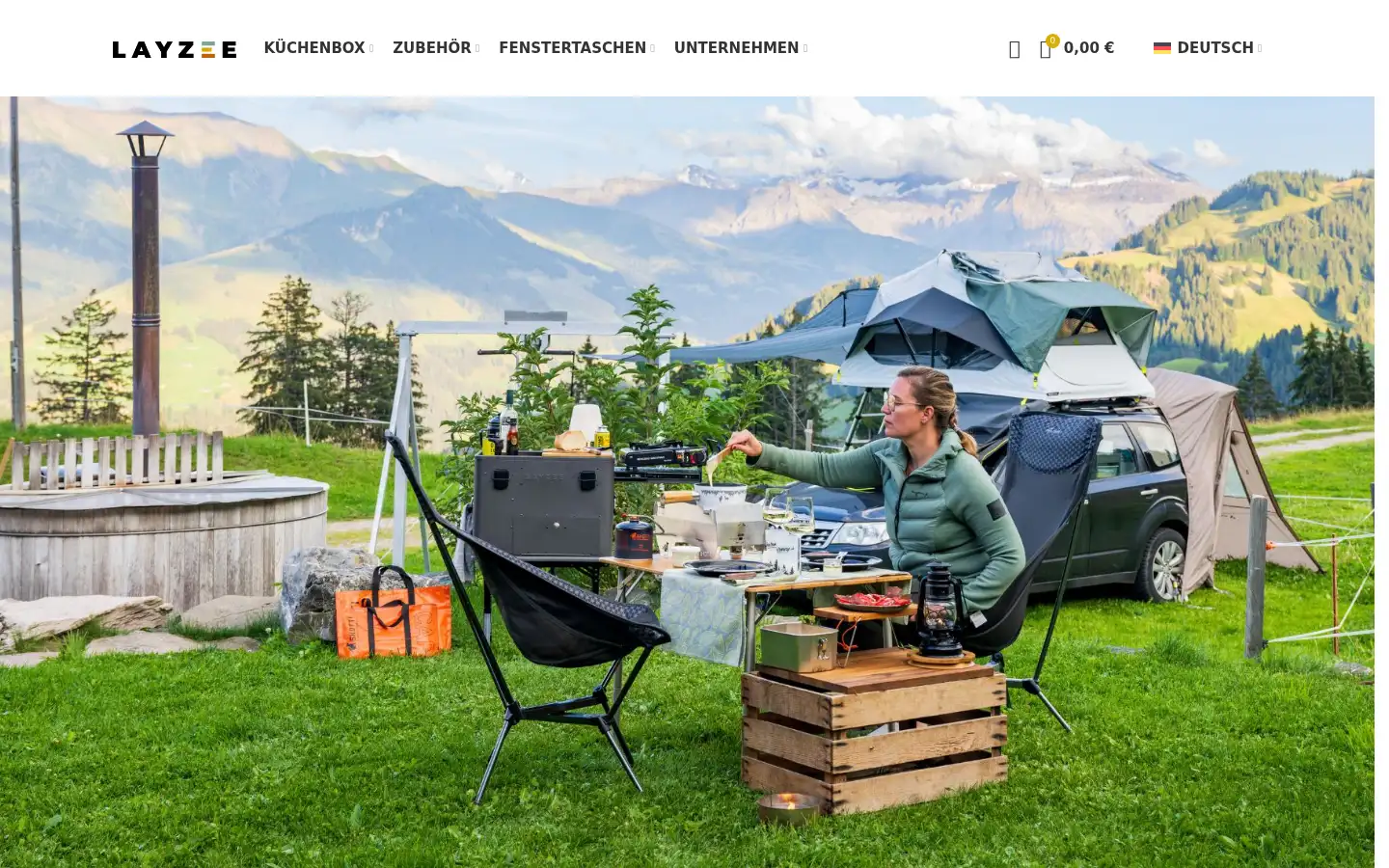 Screenshot of lazy-camping.com