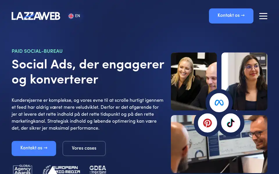 Screenshot of lazzaweb.dk