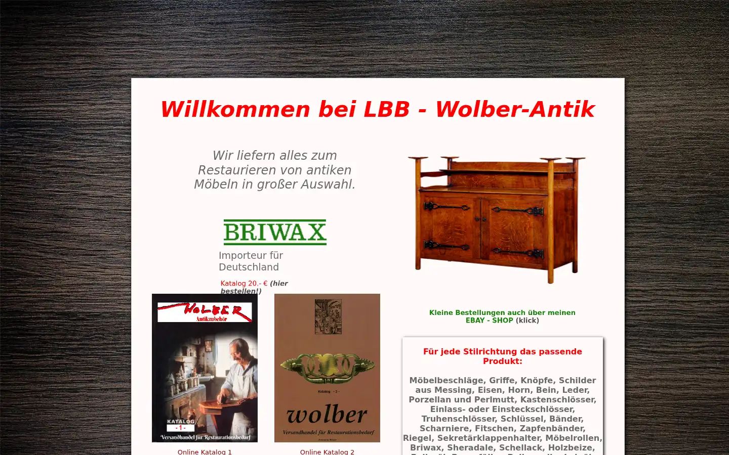 Screenshot of lbb-antik.de