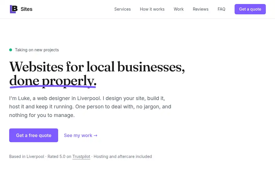 Screenshot of lbsites.co.uk