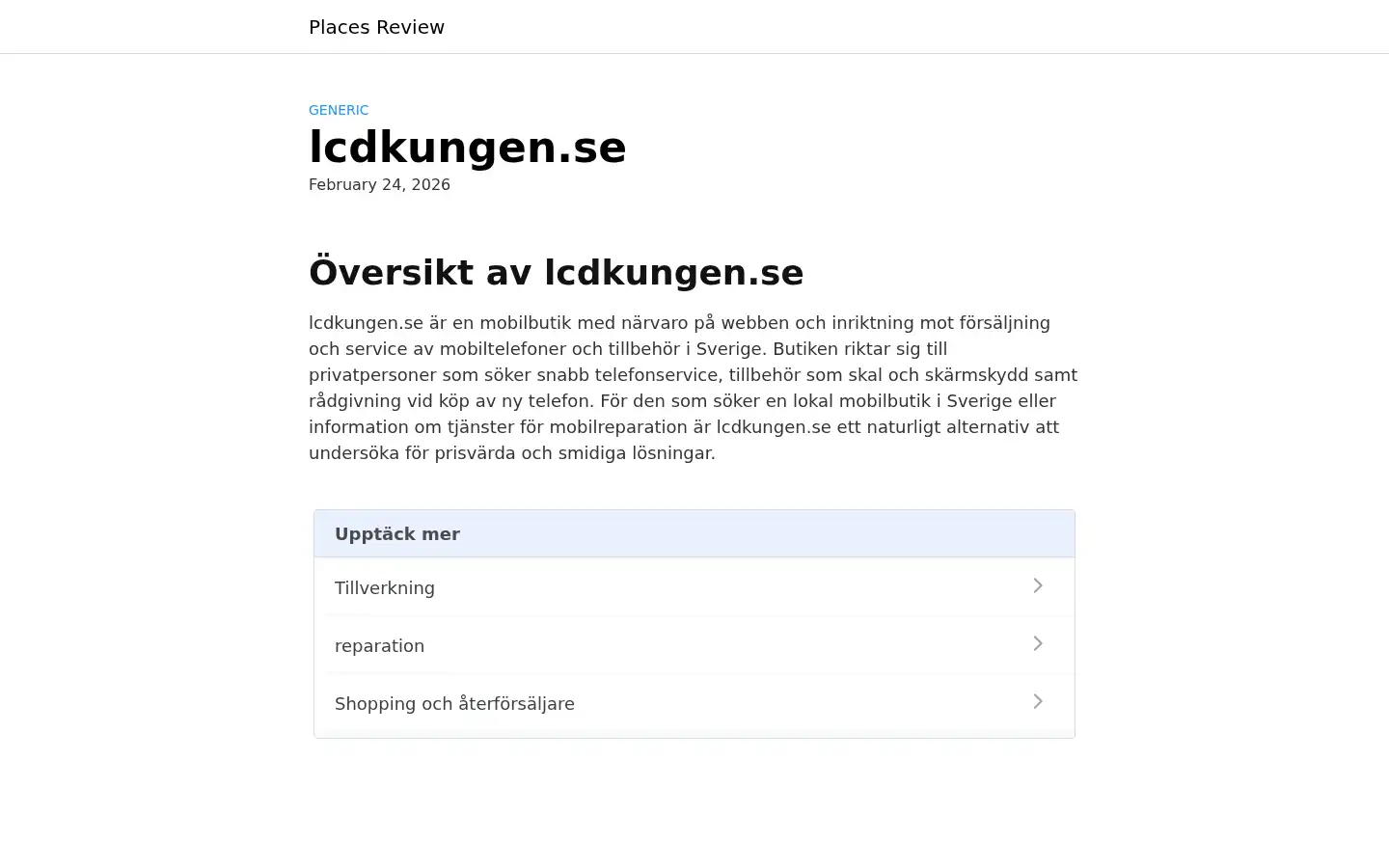 Screenshot of lcdkungen.se