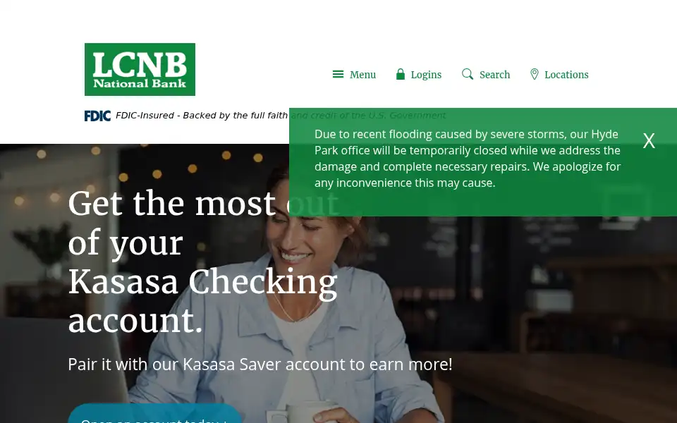 Screenshot of lcnb.com
