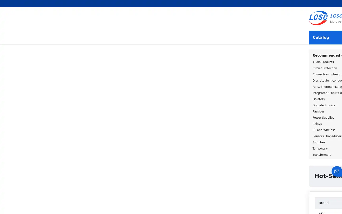 Screenshot of lcsc.com