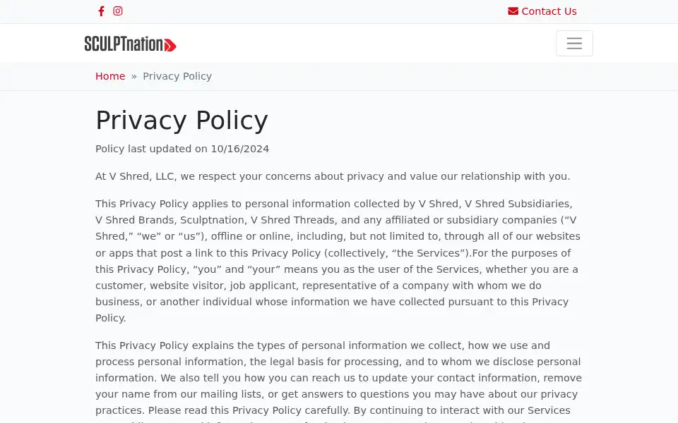 Screenshot of le.vshred.com