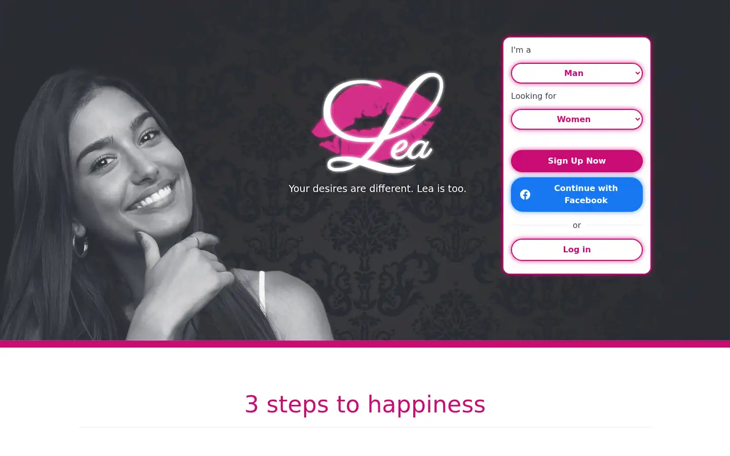 Screenshot of lea.dating