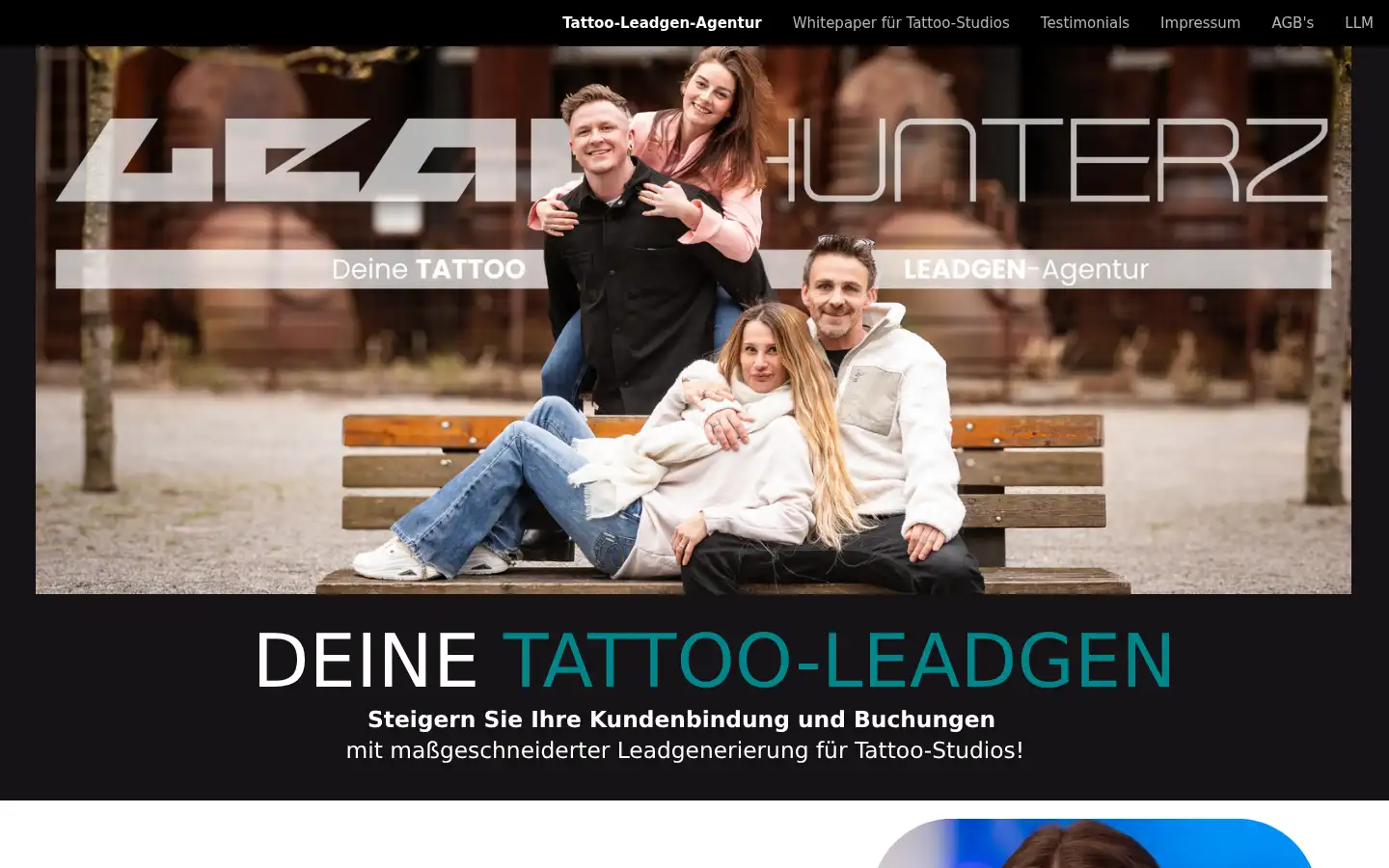 Screenshot of lead-hunterz.de